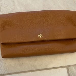Brown leather Tory Burch Clutch/Crossbody/WOC
